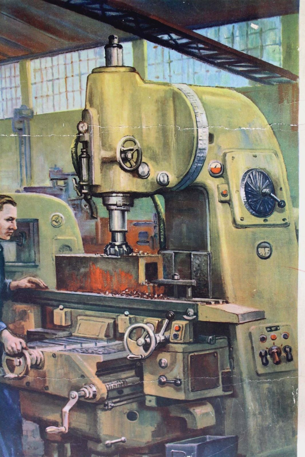 Original 1950s Czech Propaganda Industrial Poster By Frantisek Bilek photo for sale