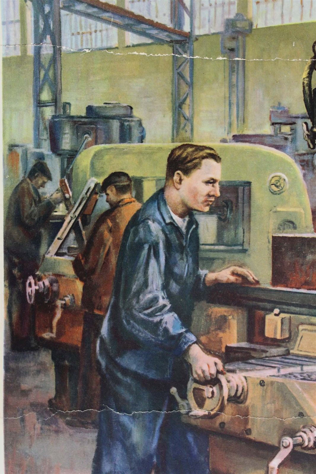 Original 1950s Czech Propaganda Industrial Poster By Frantisek Bilek photo vinterior