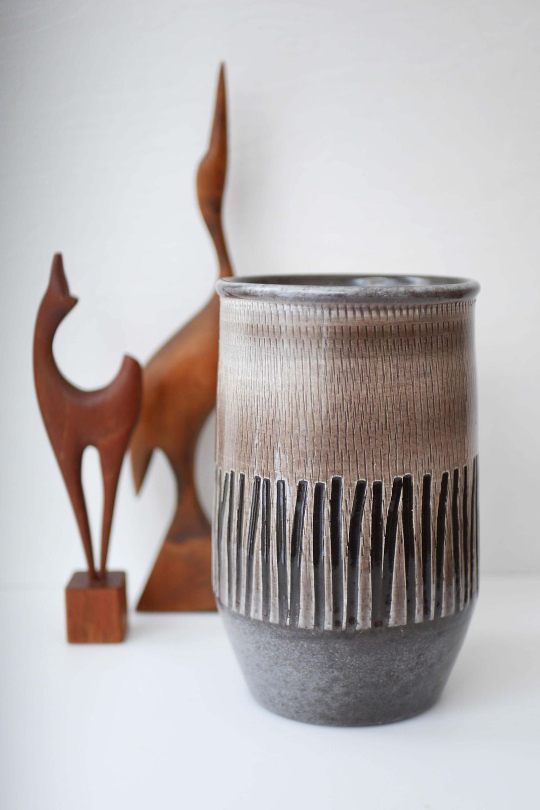 photo vinterior Pair Of Vases By Ingrid Atterberg For Upsala Ekeby, Sweden, 1960s