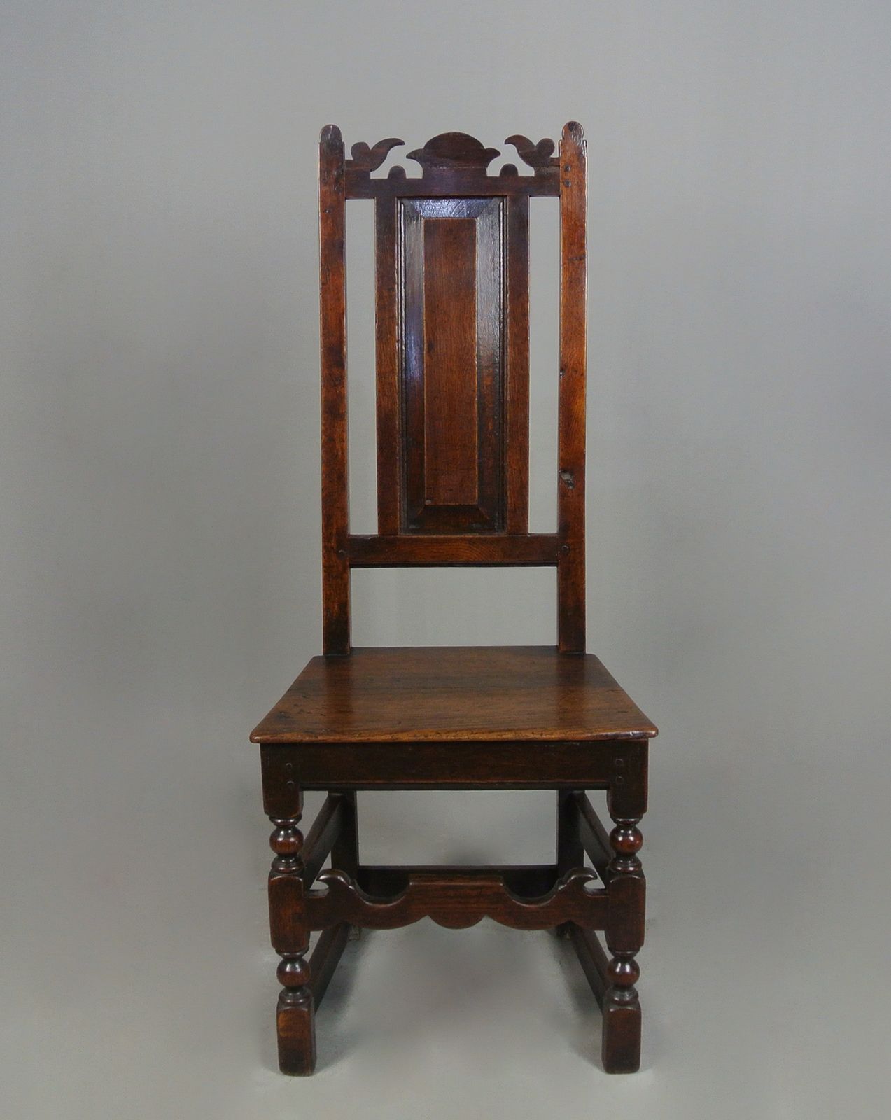 Wonderful 17th Century Welsh Oak Chair   Initialled C. 1660