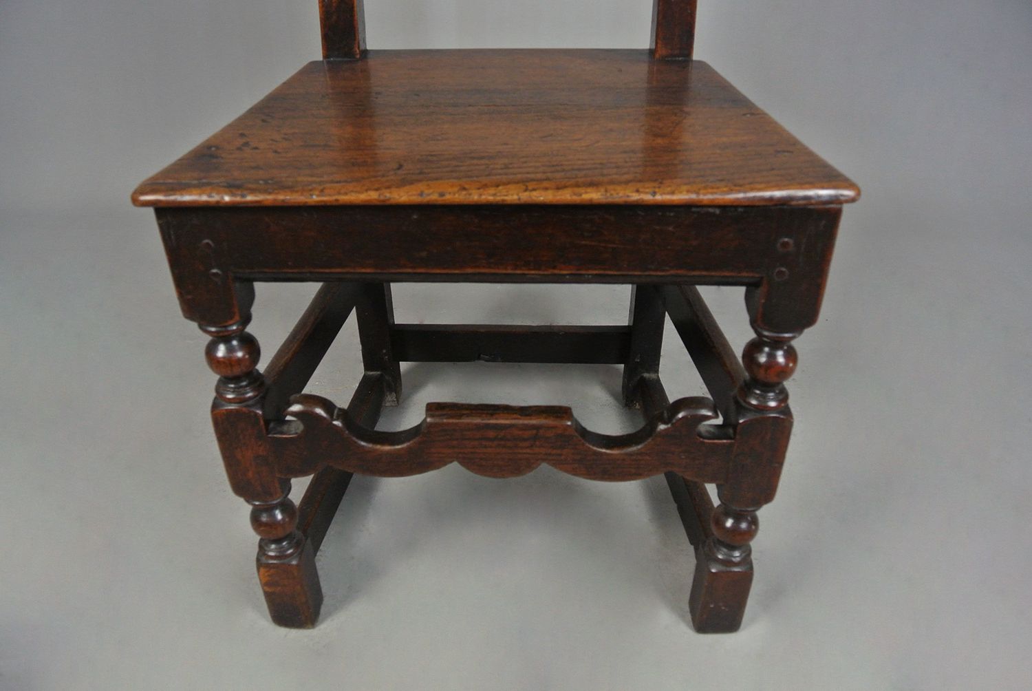 Wonderful 17th Century Welsh Oak Chair   Initialled C. 1660 photo for sale