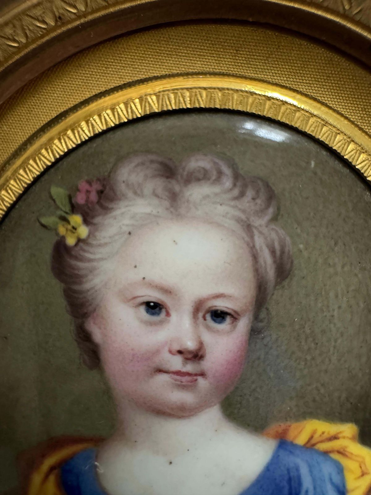 18th Century Portrait Miniature Of A Child photo for sale