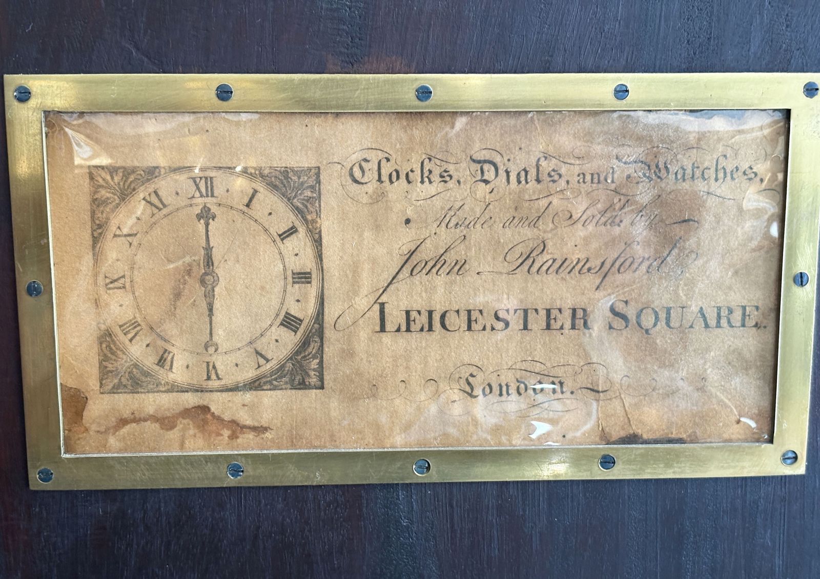 A Fine Mahogany Longcase Clock By John Rainsford Leicester Square, London photo for sale