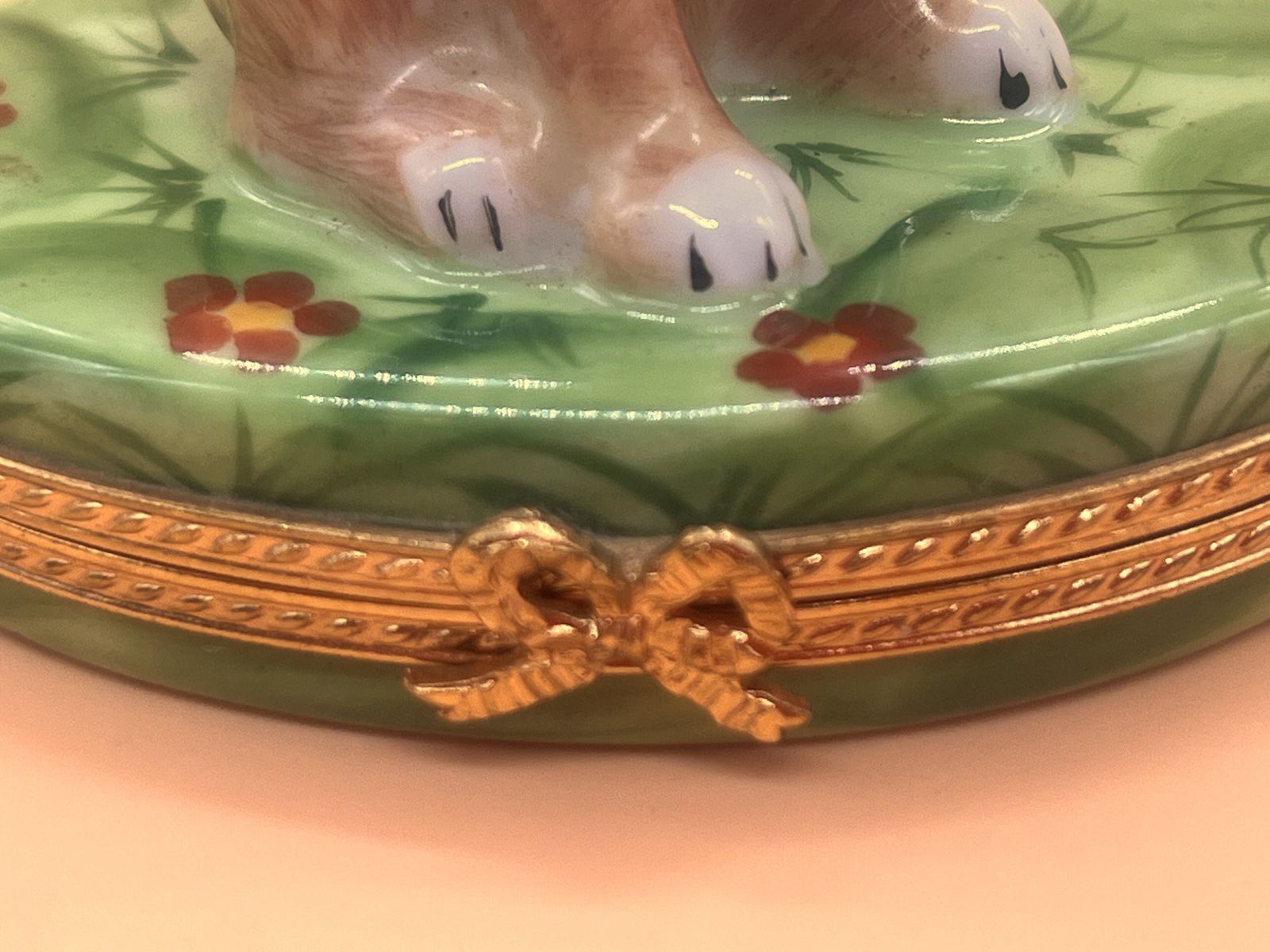 Limited Edition Limoges Porcelain France Pierre Arquie Boxer Dog Hand Painted Trinket / Jewelry Box. No: 10 Of 750. photo buy