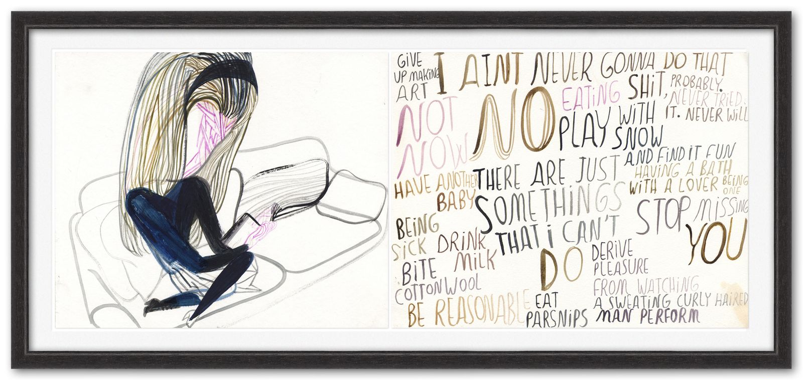 Diptych Of Intense Watercolours By Emma Talbot