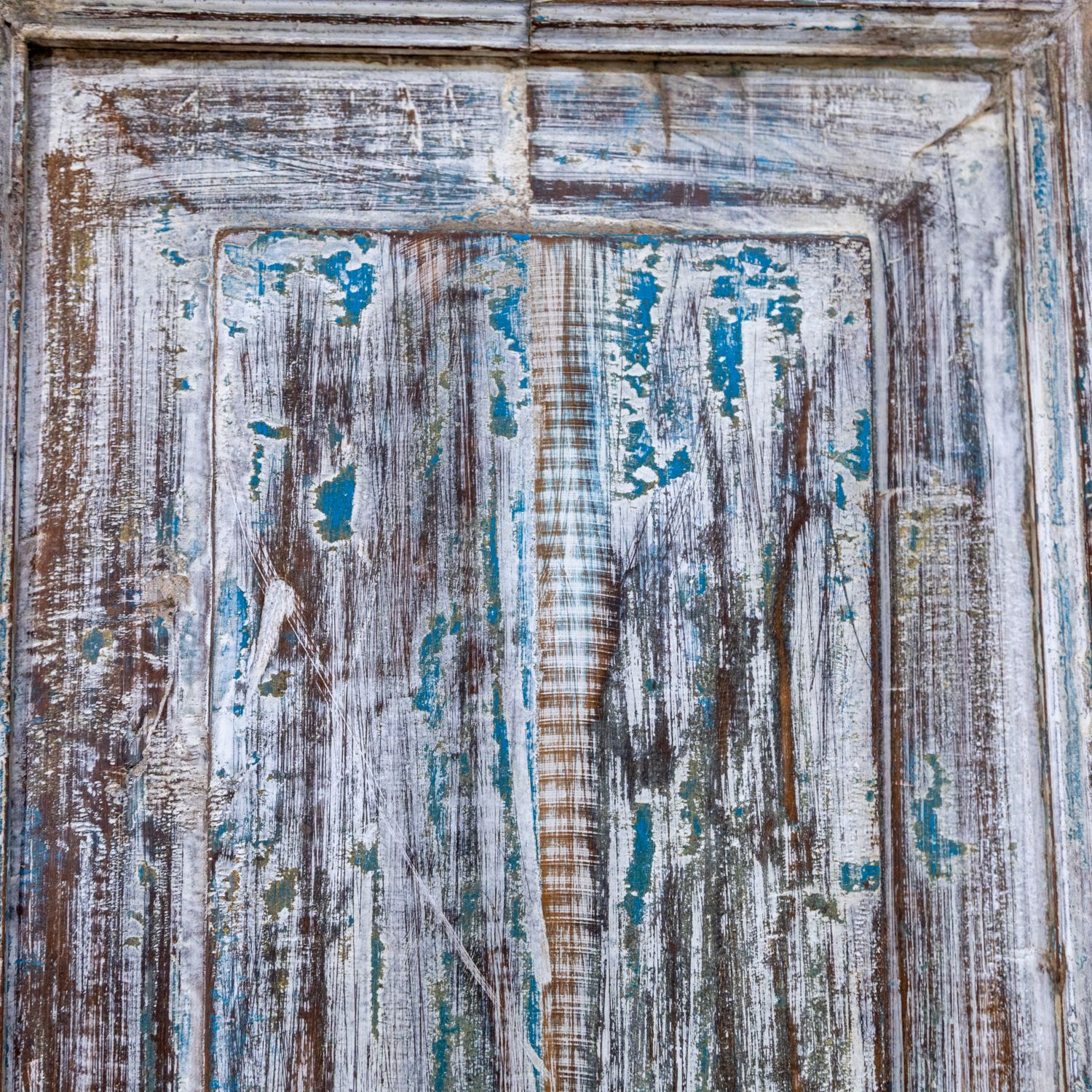 Furniture Wooden Indian Almirah With Iron Bars Ra 30 photo