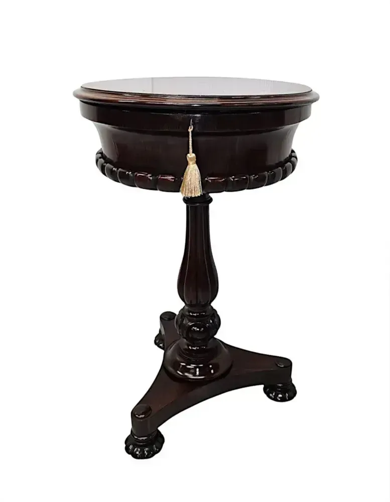 A Very Rare Irish William IV Tea Poy Attributed To 'Strahan' Of Dublin