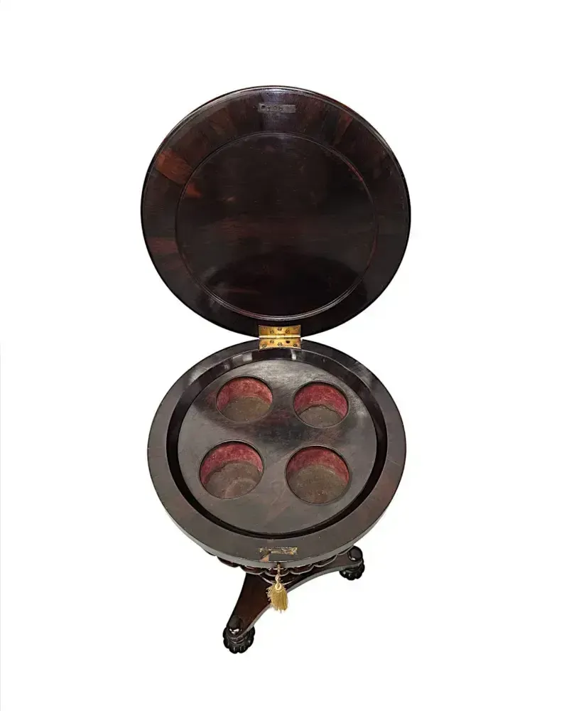 A Very Rare Irish William IV Tea Poy Attributed To 'Strahan' Of Dublin photo Furniture