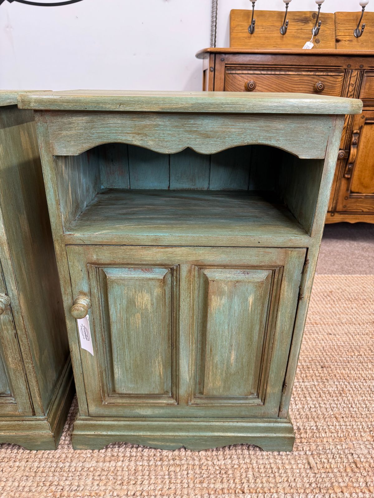 Pair Of Vintage Hand Painted Bedside Cabinets photo furniture
