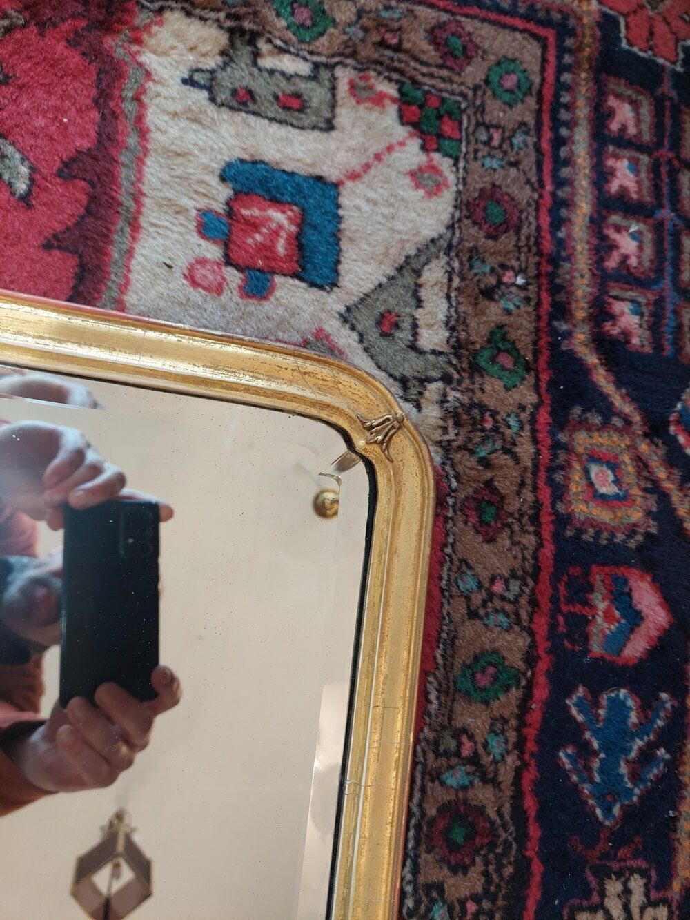 Small 19thc Giltwood Over Mantle Mirror photo Home Decor