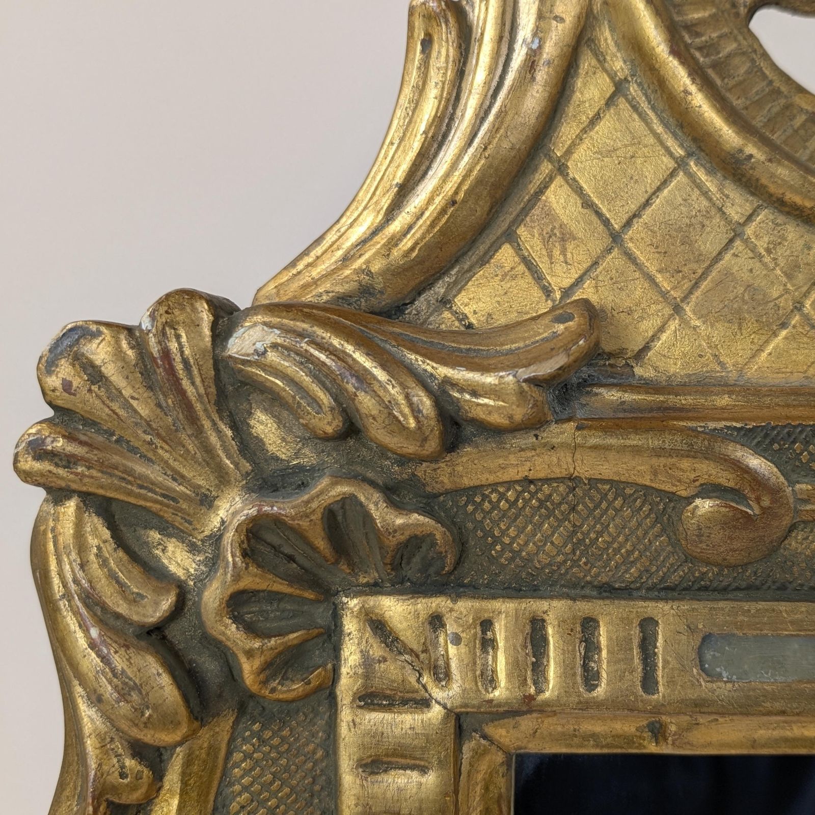 photo furniture Italian Florentine Giltwood Mid Century Rococo Style Wall Accent Mirror, Ornate Gold Tabernacle Hollywood Regency Frame From Italy