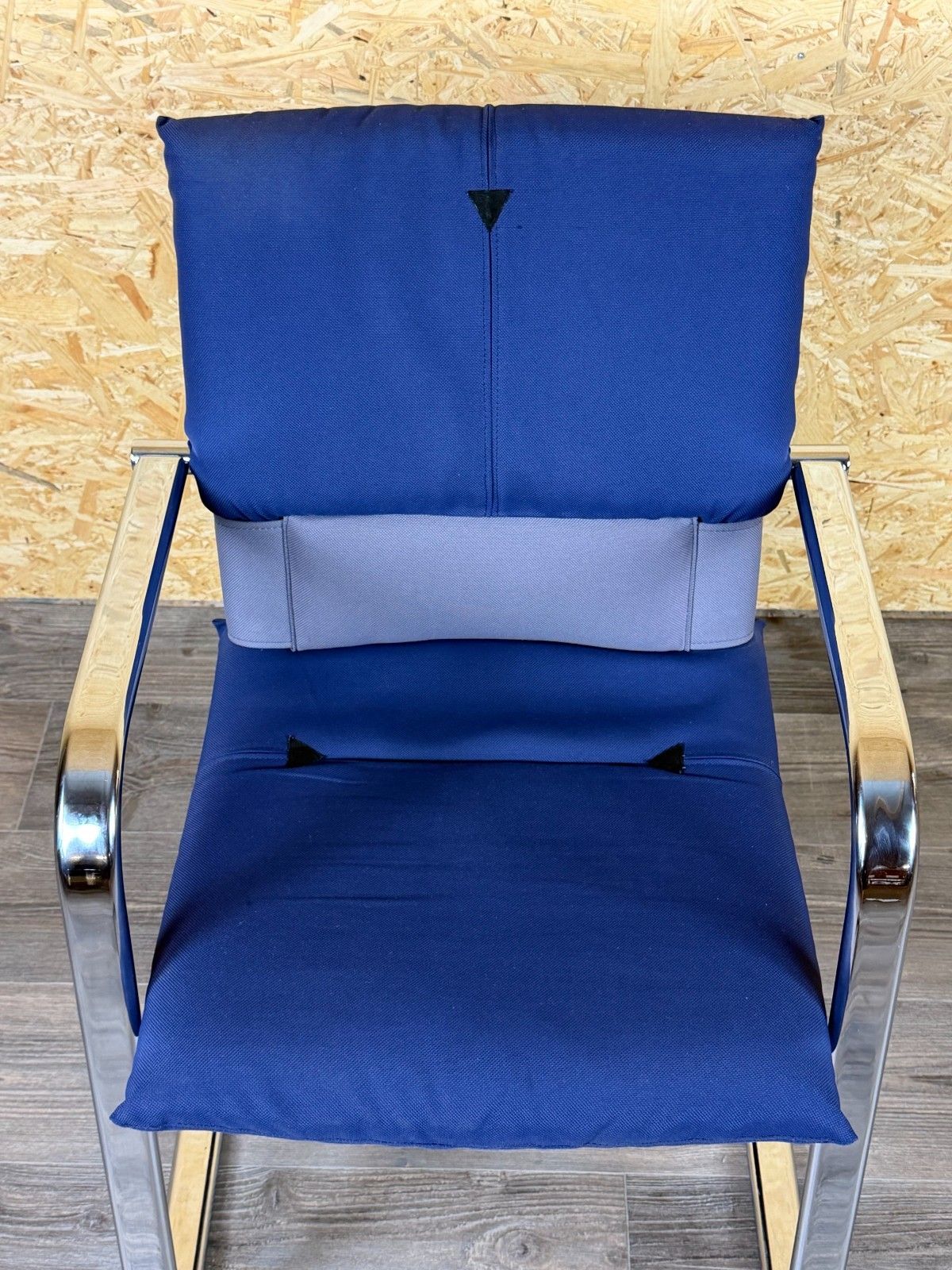 1990s Vitra Figura Cantilever Chair Design Mario Bellini Object X Metal & Fabric photo vintage