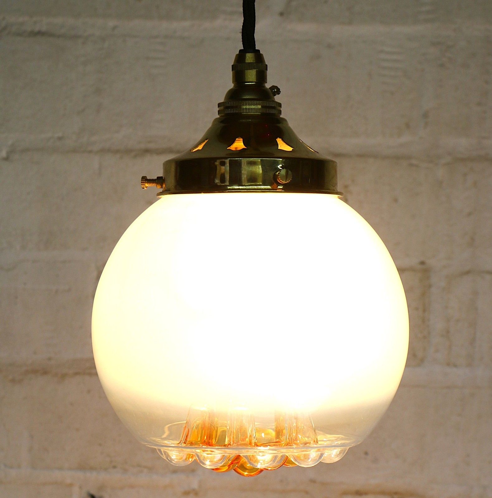 Ceiling Light A Vintage Italian Mazzega Glass Round Pendant 1970's photo furniture