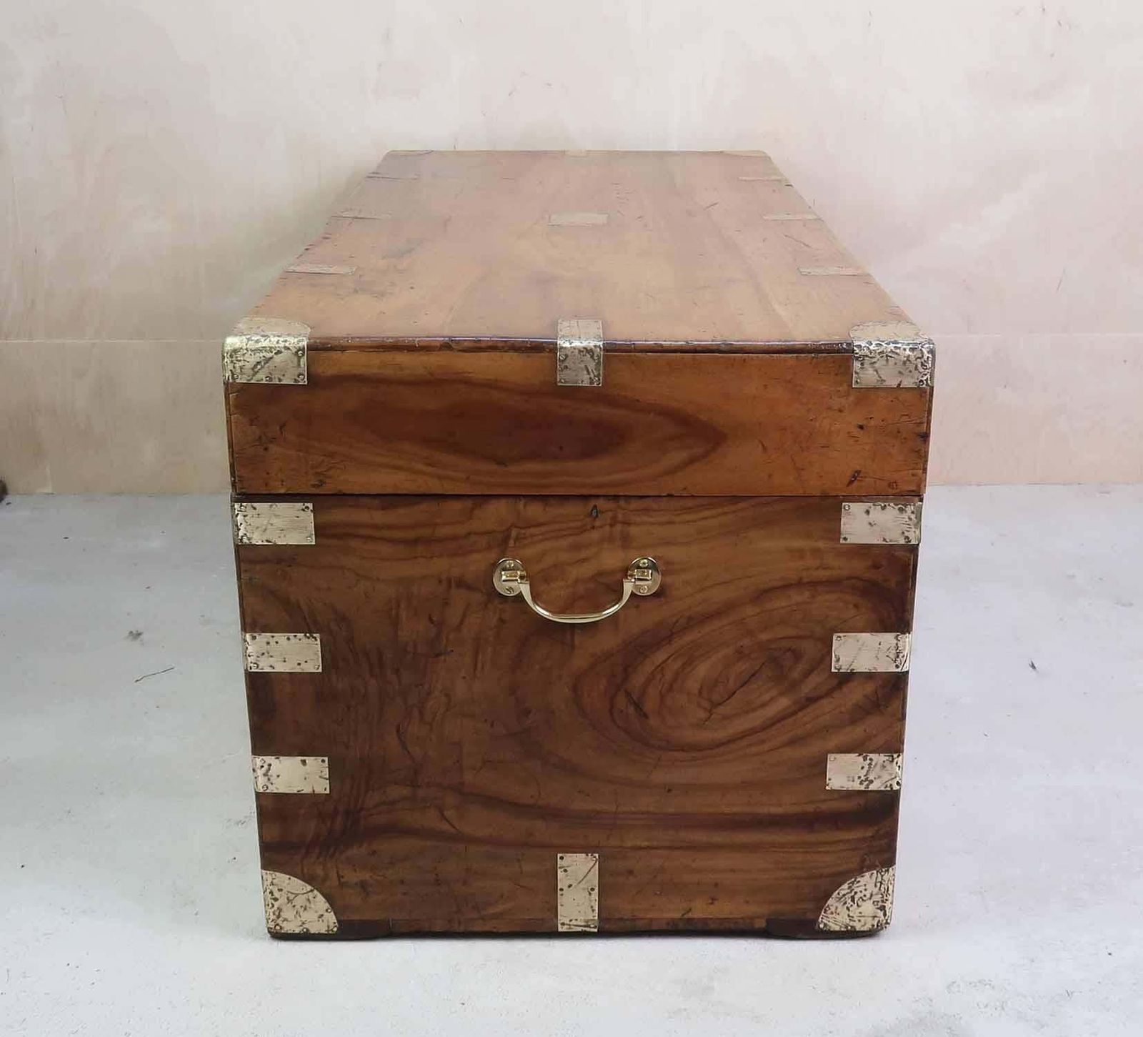 photo furniture Large Antique Camphor Wood Trunk, Hong Kong, 19th Century