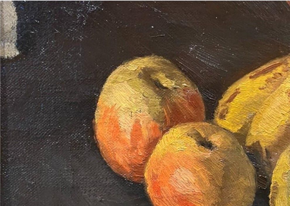 Original 20th Century Impressionist Oil Painting – Still Life Composition photo for sale