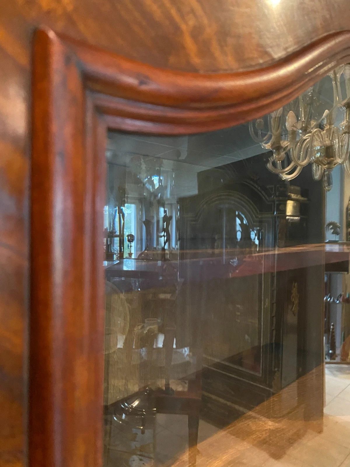 Louis Philippe Showcase Has A Mahogany And Veneer Door 19th Century photo vinterior