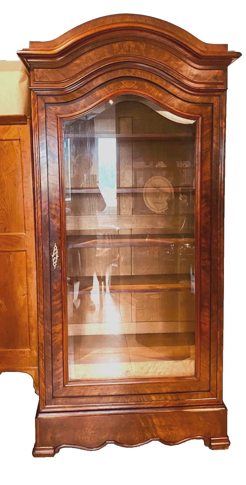 Furniture Louis Philippe Showcase Has A Mahogany And Veneer Door 19th Century photo