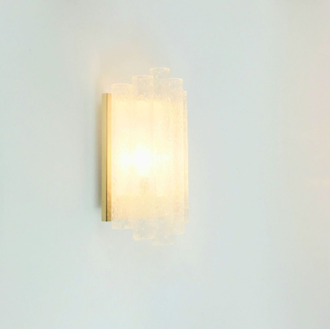 Paar Mid Century Modern Ijsglazen Wandlampen Van Doria, Duitsland, Jaren 1960 photo buy