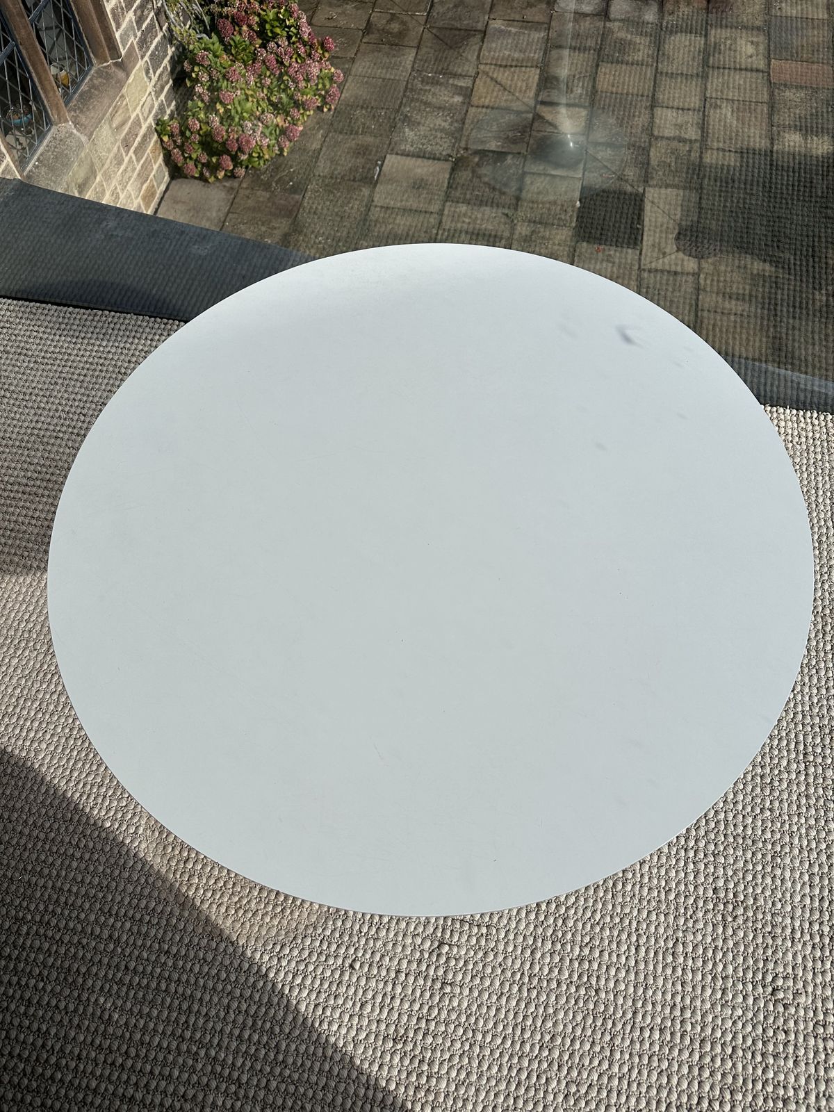Maurice Burke Arkana Vintage White Tulip Dining Table photo for sale