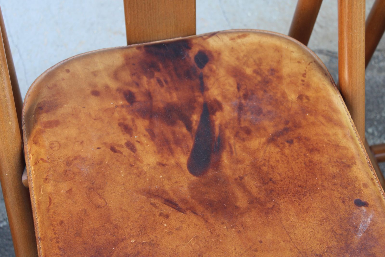 Walnut Chairs With Calfskin Seat, Modernist Style, 1970s Italy photo buy