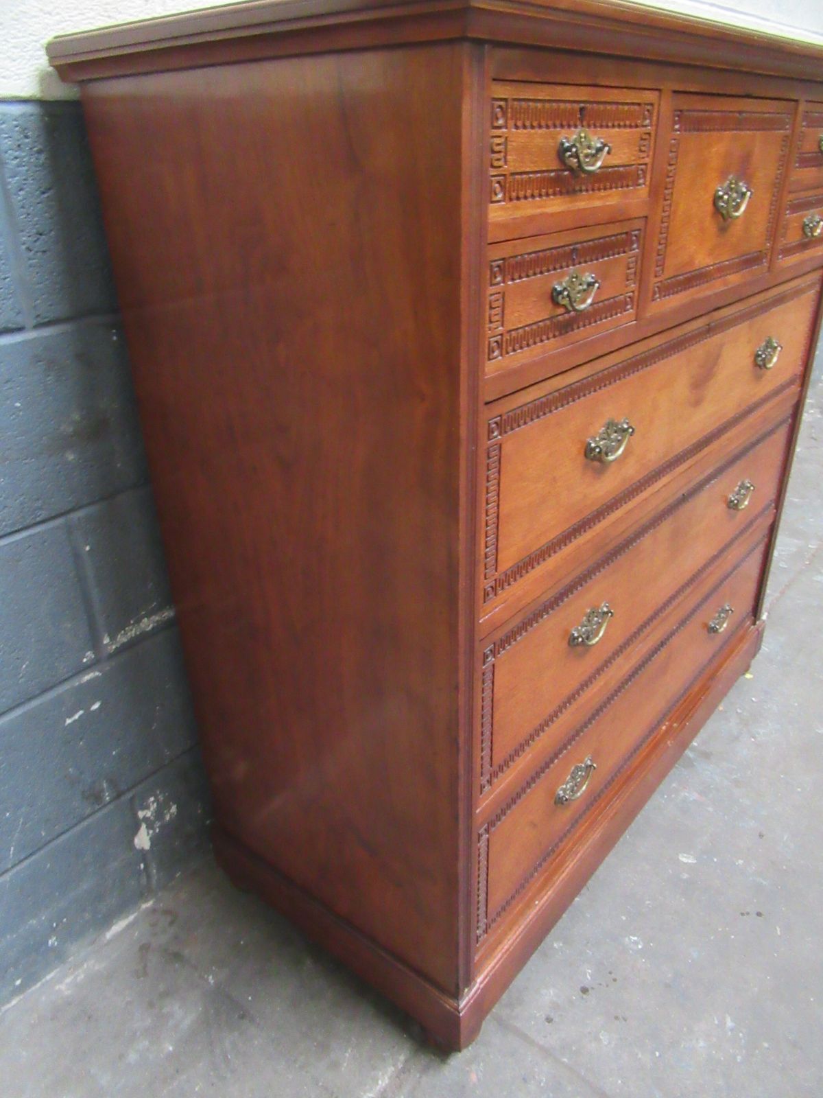 A   Victorian  Mahogany Chest Of Drawers By Jas Shoolbred    London. photo for sale