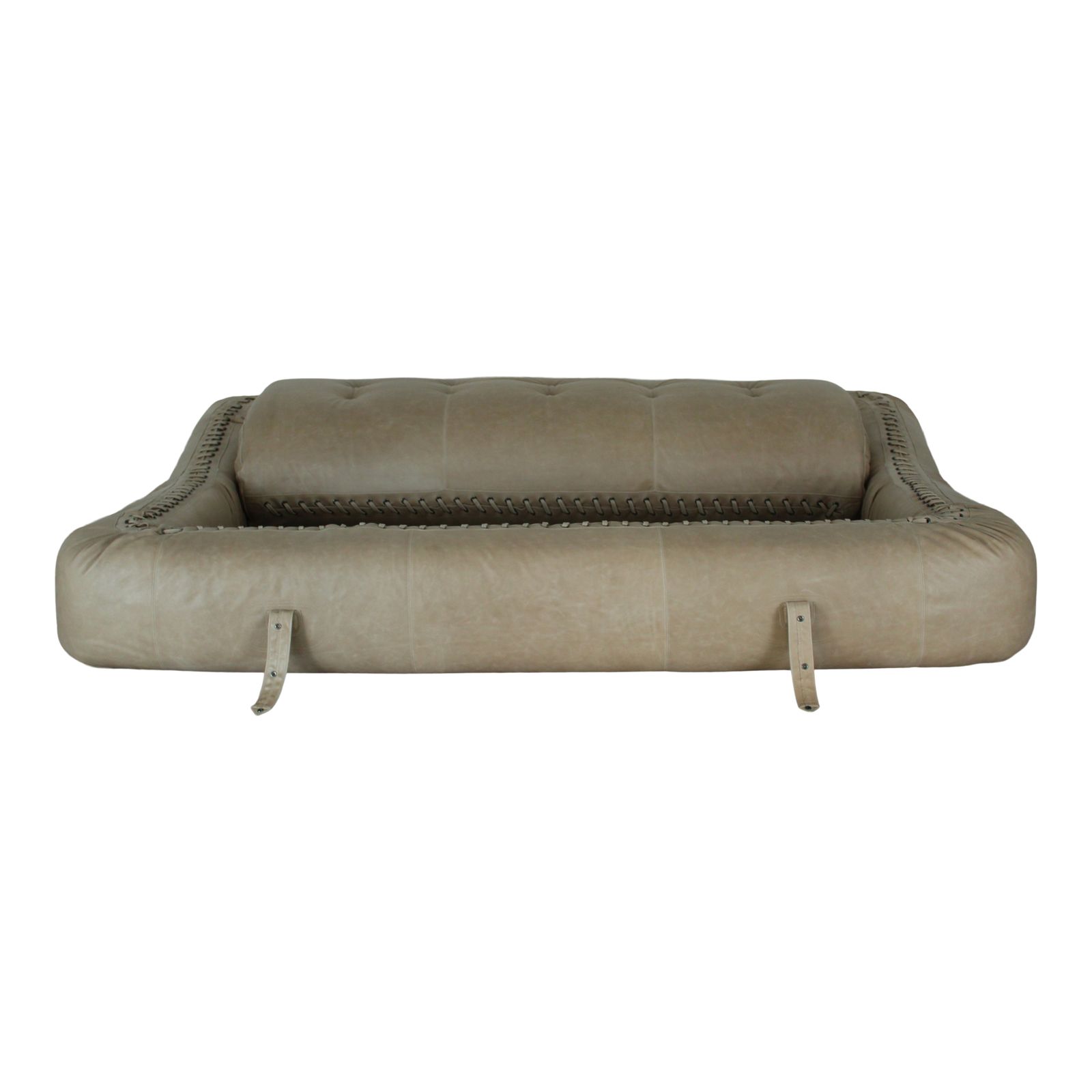 Anfibio Three Seater Sofa By Alessandro Becchi For Giovannetti, 1970s, Restored In Grey Leather photo buy