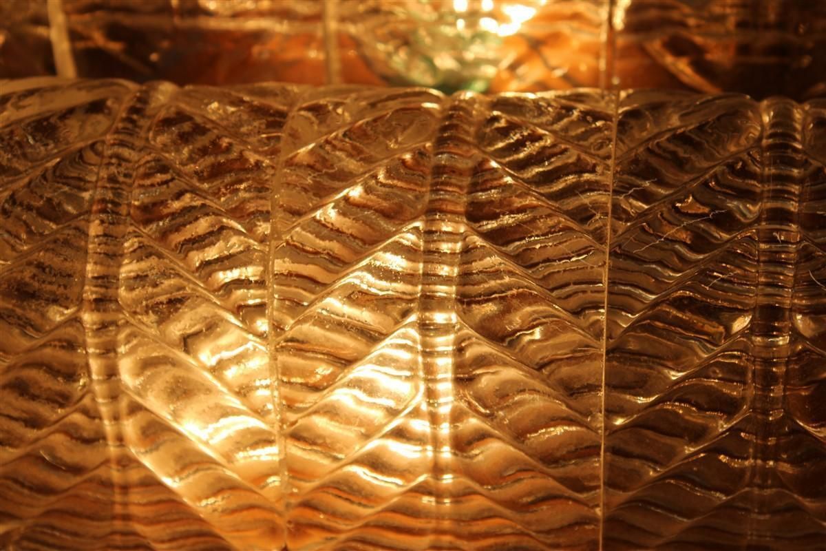 Large Pair Of Barovier Wall Lamps In Murano Glass And Brass, 1950s photo buy