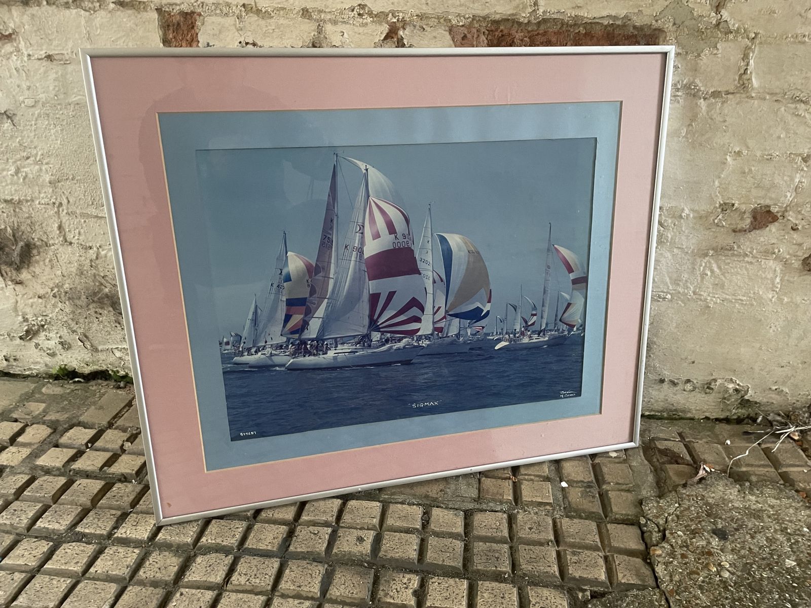 Framed Sailing Print Of Sigma  Class Race  By Beken  Of Cowes Isle Of Wight