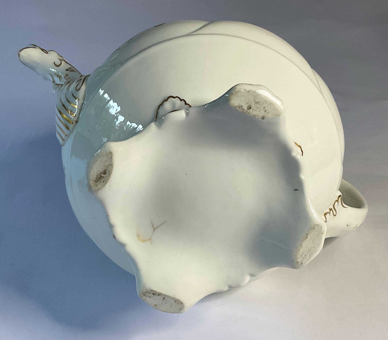 Home Decor English Porcelain Teapot, Early 19th Century, With Provenance. A Rare Piece. photo