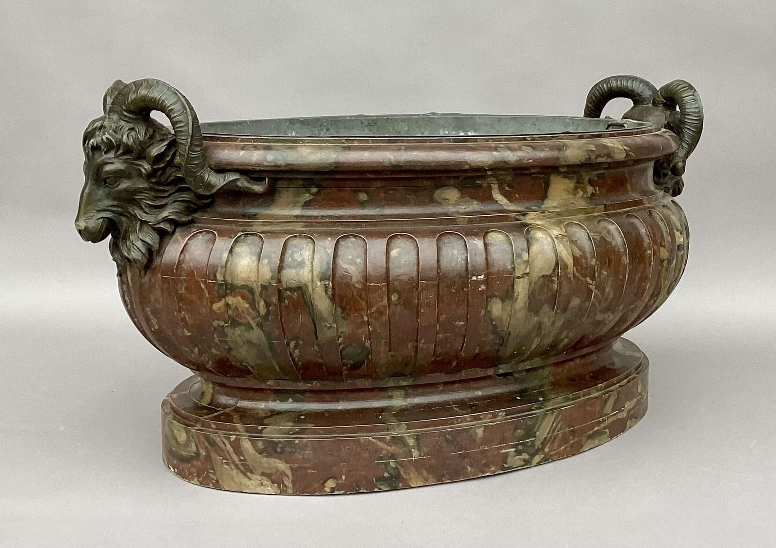Magnificent Regency Faux Marble Neoclassical Wine Cistern / Jardiniere photo furniture