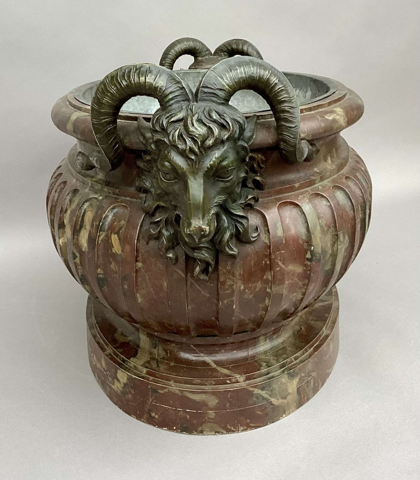 15950.0 Magnificent Regency Faux Marble Neoclassical Wine Cistern / Jardiniere photo