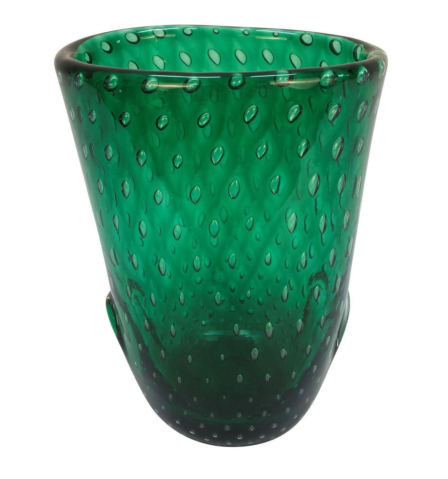 A Collection Of Four Large Italian Mid Century Glass Vases photo for sale