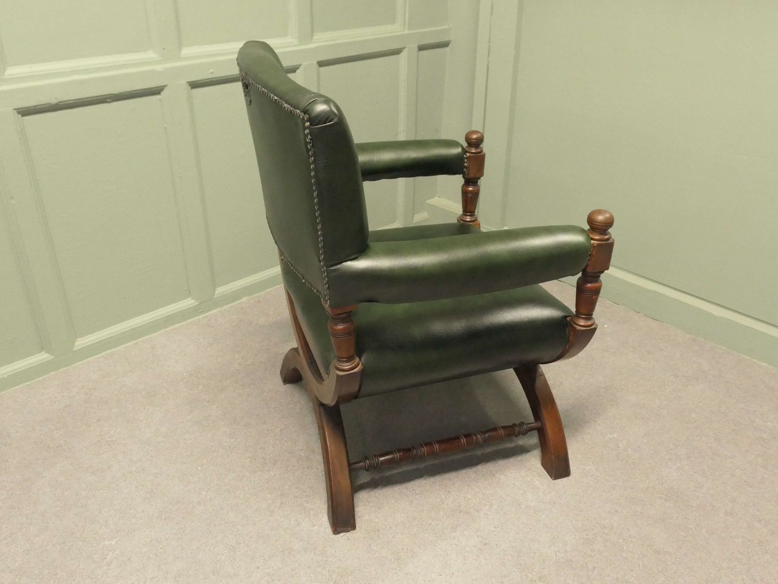 A Handsome Piece, 19th Century X Framed Desk Chair photo Furniture