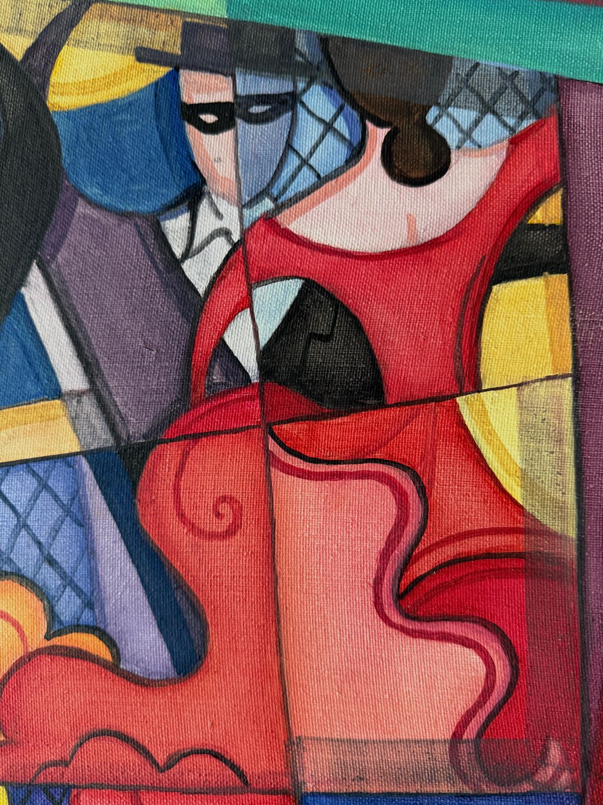 Tom Cowsert Flamenco Dancers Spanish Dancers Acrylic Painting On Canvas 1999 photo for sale