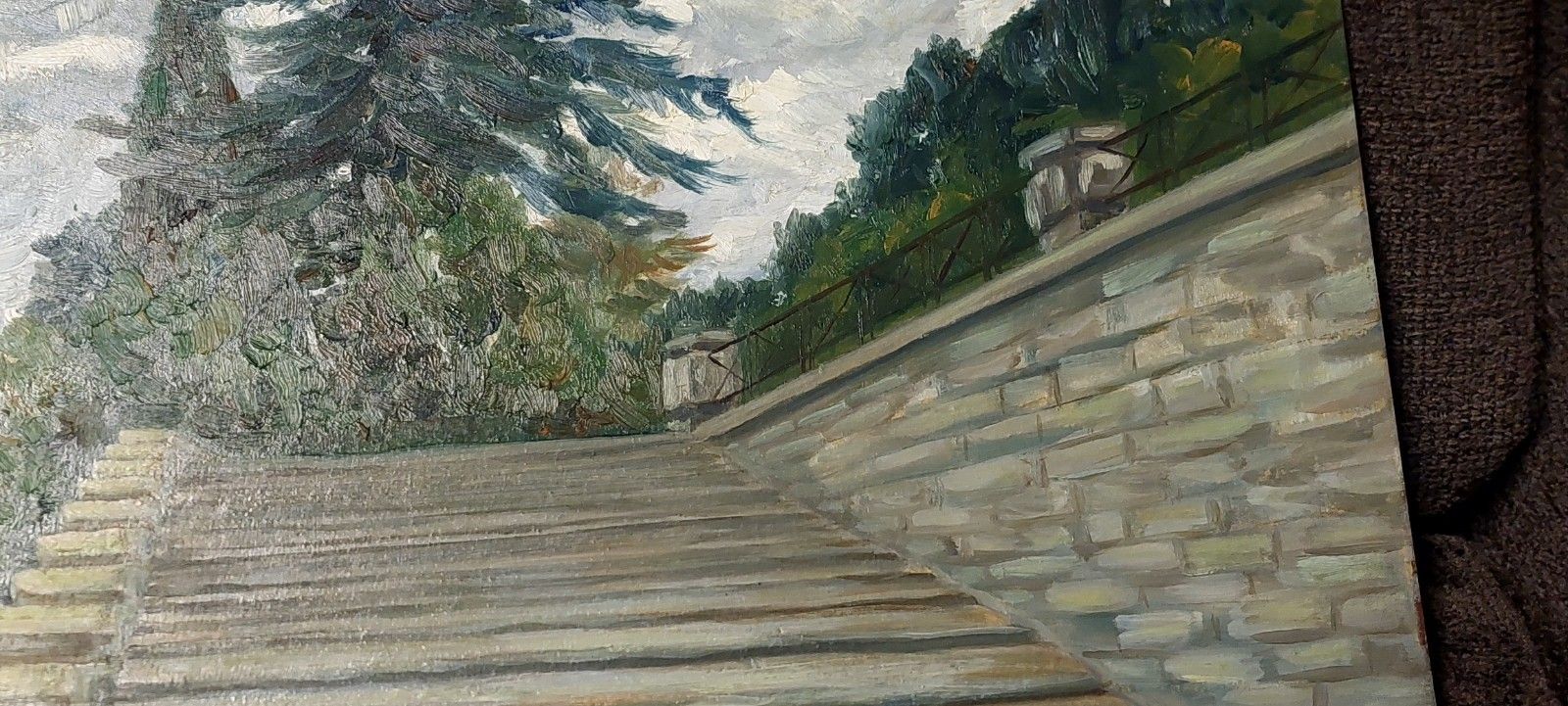 Oil Painting "Le Rampe A San Niccolo" Florence Signed Early 900 photo vinterior