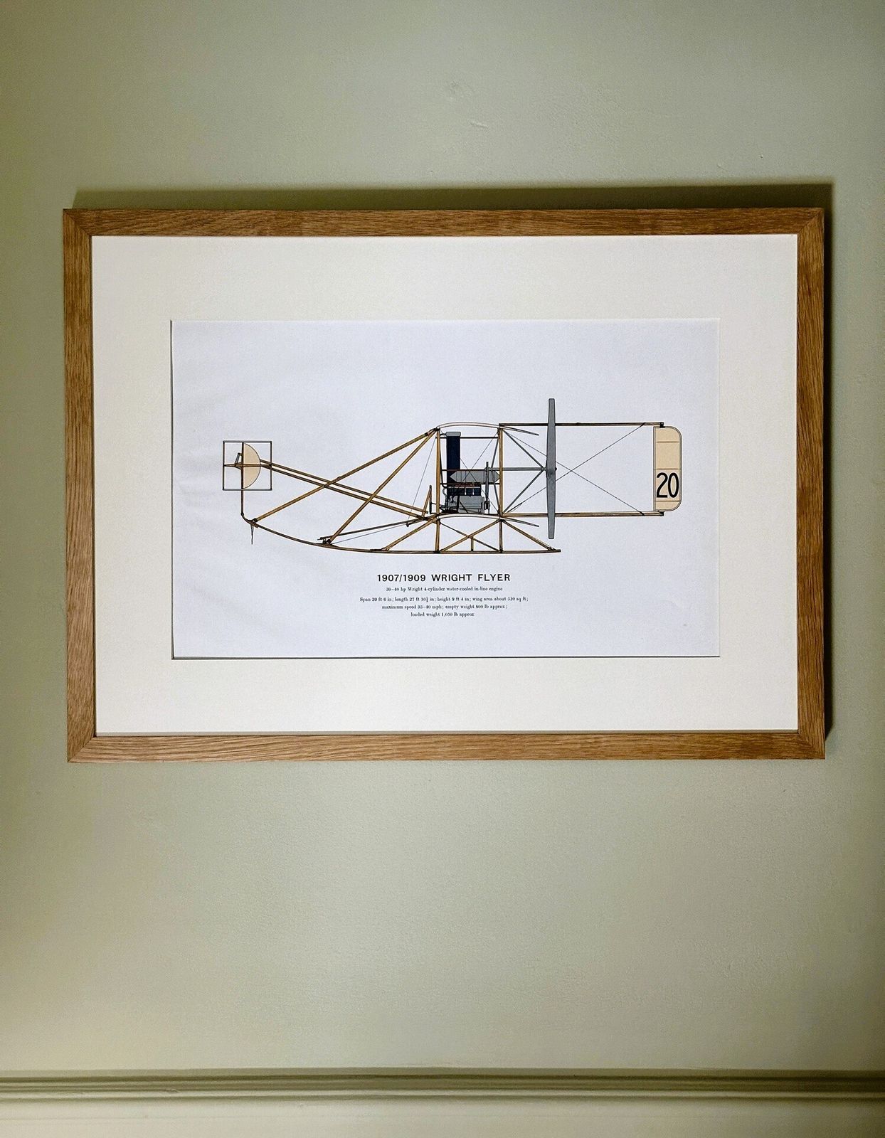 Set Of 4 Vintage Framed Aeroplane Lithograph Prints (1962) photo furniture