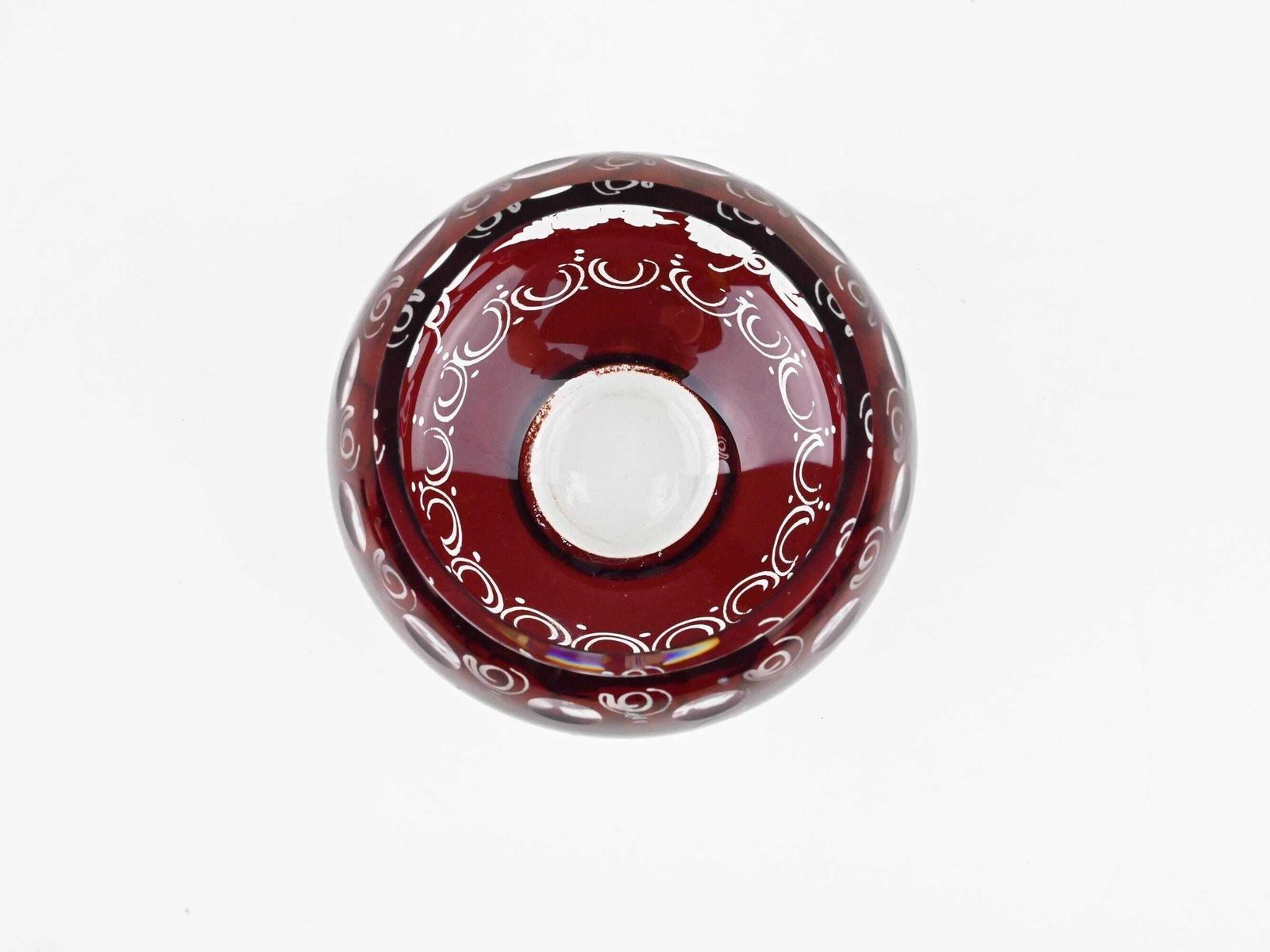 photo furniture Egermann Ruby Red Glass Candle Holder & Bowl Set, Egermann Candle Holder, Egermann Bowl, Red Cut Glass, Red Cut To Clear Glass, Red Glass