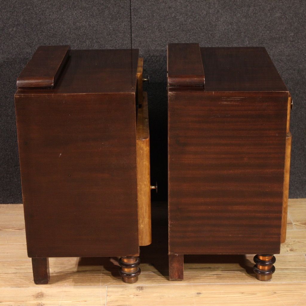 Pair Of Italian Bedside Tables From The 1960s photo vintage