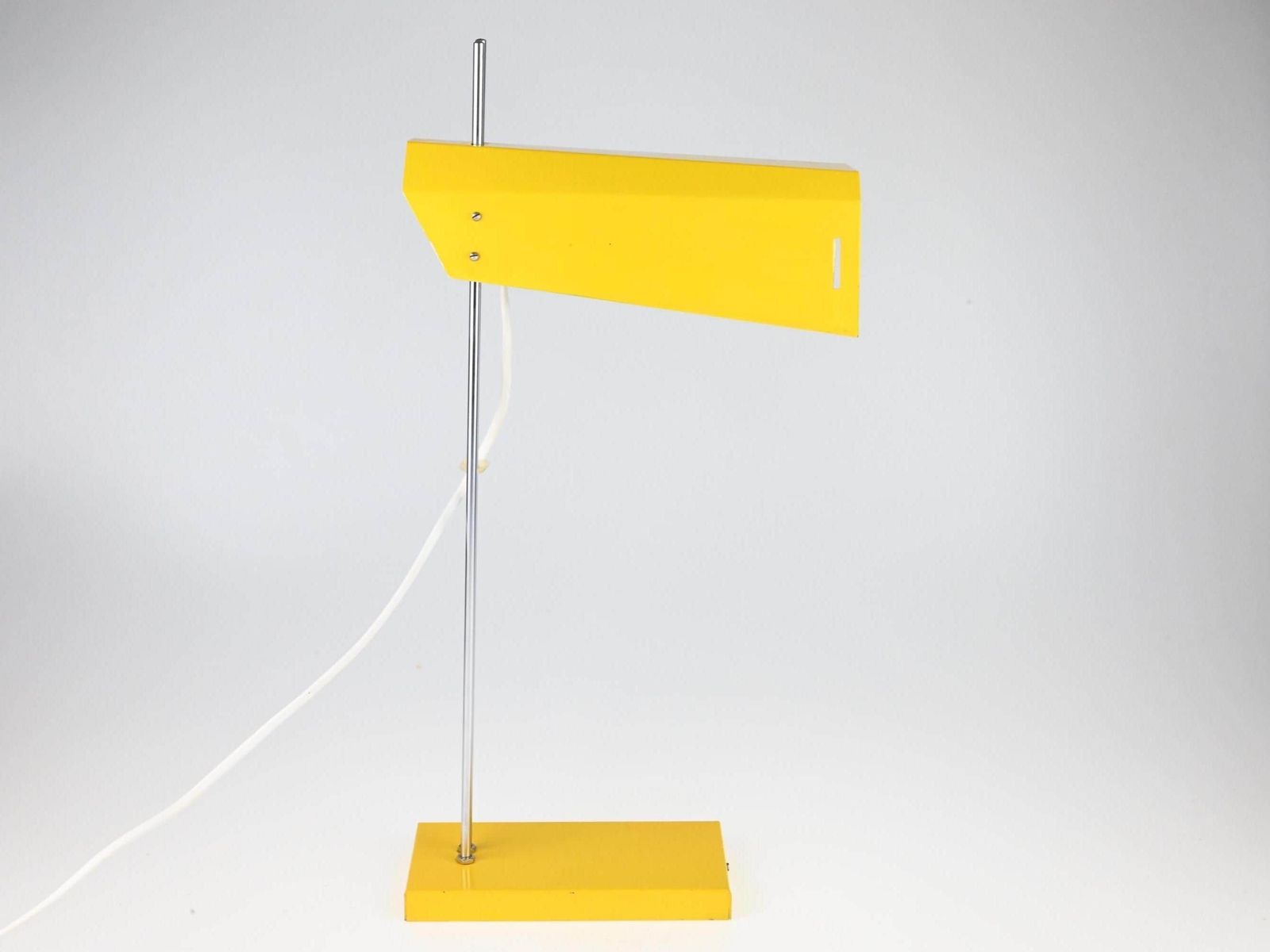 Rare Vintage Josef Hurka Lidokov Table Lamp, Vintage Yellow Table Lamp, Industrial Lamp, Desk Lamp, Mid Century Lamp, Mid Century Light