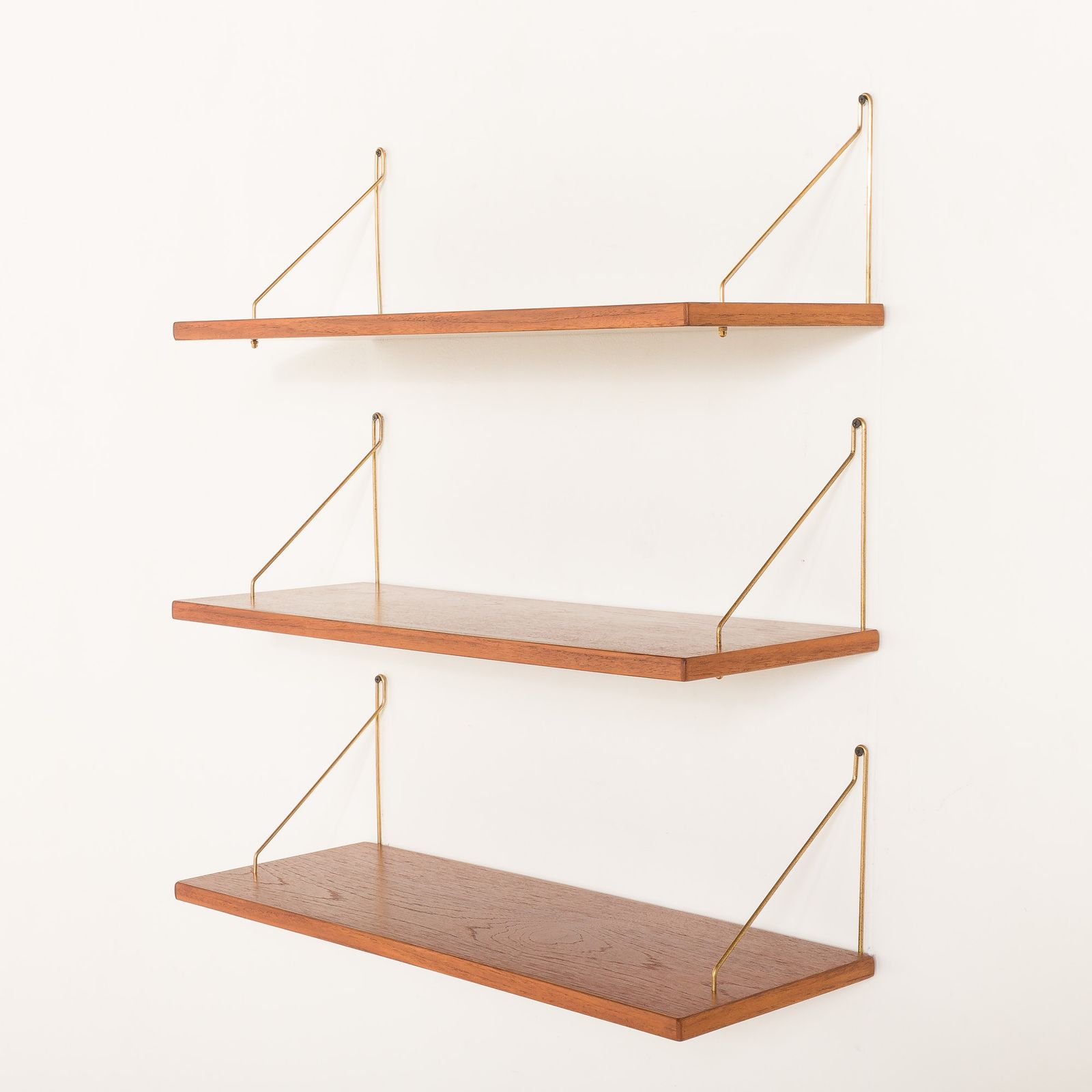 Danish Mid Century Teak Floating Shelves, Set Of 3, 1960s photo vintage