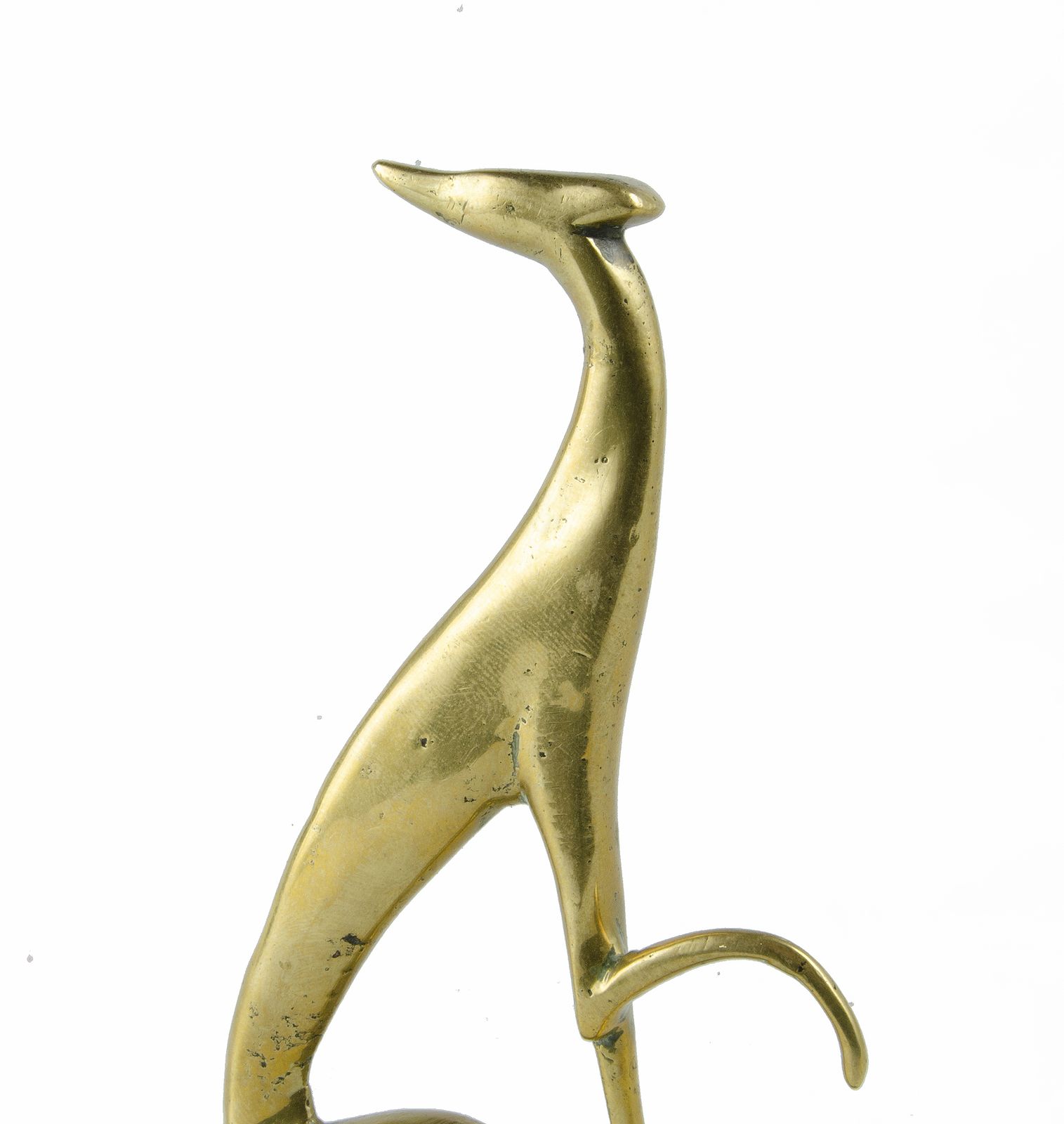 Early 20th Century Art Dëco Polished Brass Seated Greyhound Dog Figurine By Karl Hagenauer For Werkstätte Hagenauer Wien (Whw), Austria photo furniture