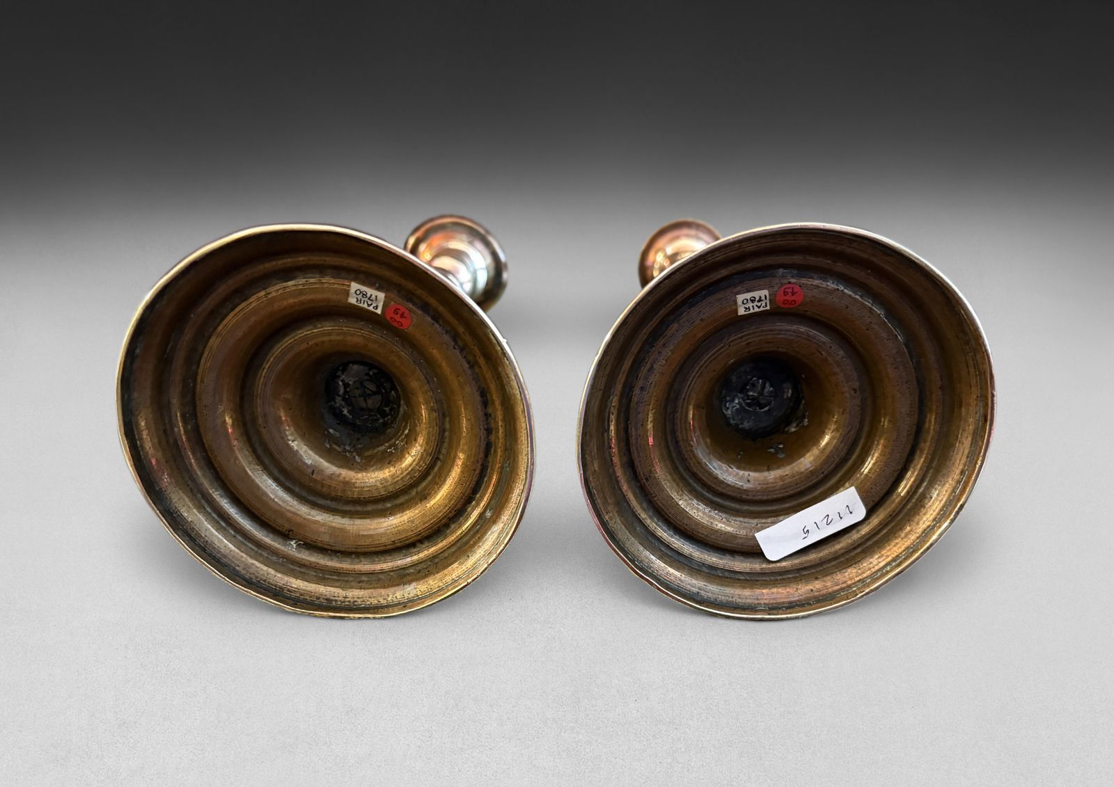 Pair Of 18th Century Bell Metal Candlesticks photo furniture