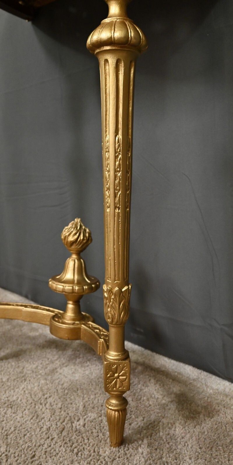 Furniture Small Half Moon Console In Marble And Gilded Wood, Louis XVI Style – 20th Century photo