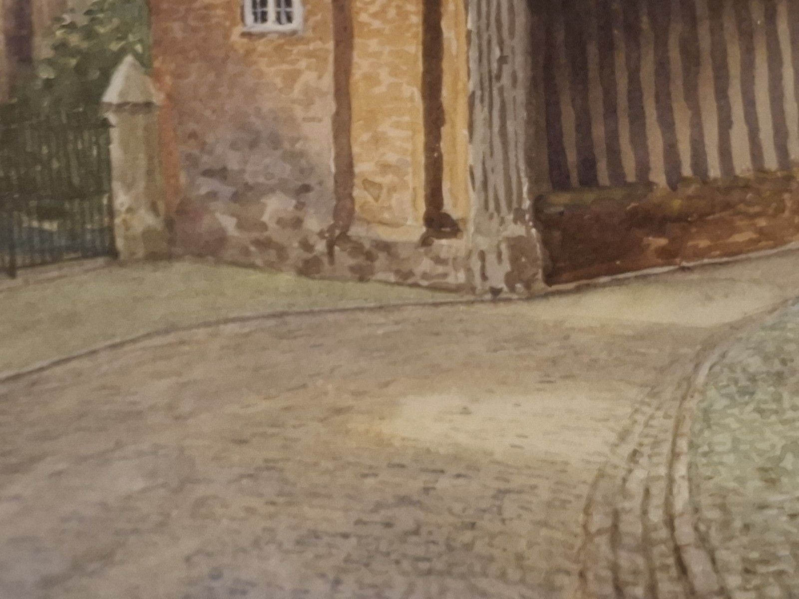 Albert Henry Findley Watercolour St Mary De Castro Tudor Gate House Leicester photo vintage