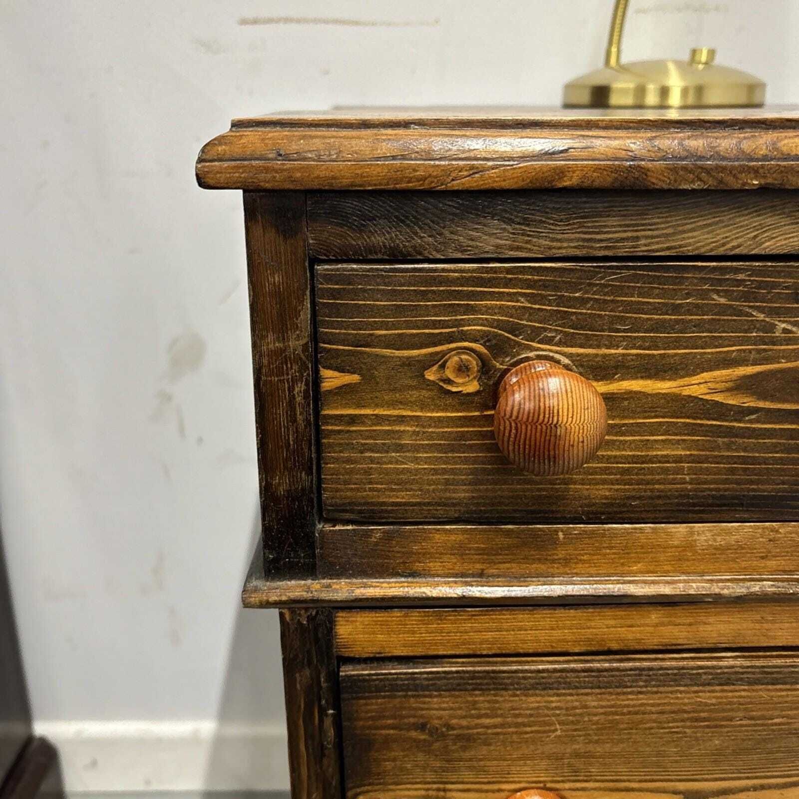 Vintage Wood Pedestal Desk – Traditional Writing Table With Drawers, Classic Home Office Furniture, Rustic Farmhouse Style Desk photo Furniture