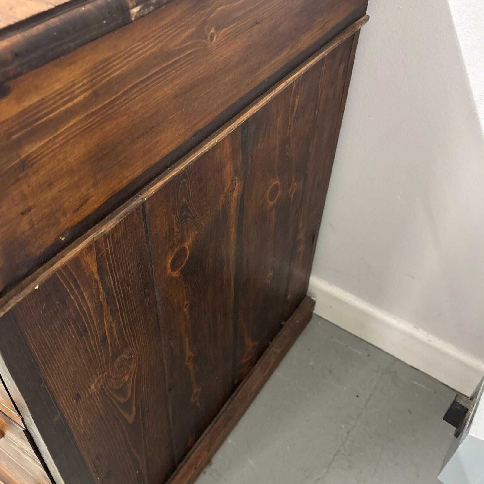 photo for sale Vintage Wood Pedestal Desk – Traditional Writing Table With Drawers, Classic Home Office Furniture, Rustic Farmhouse Style Desk