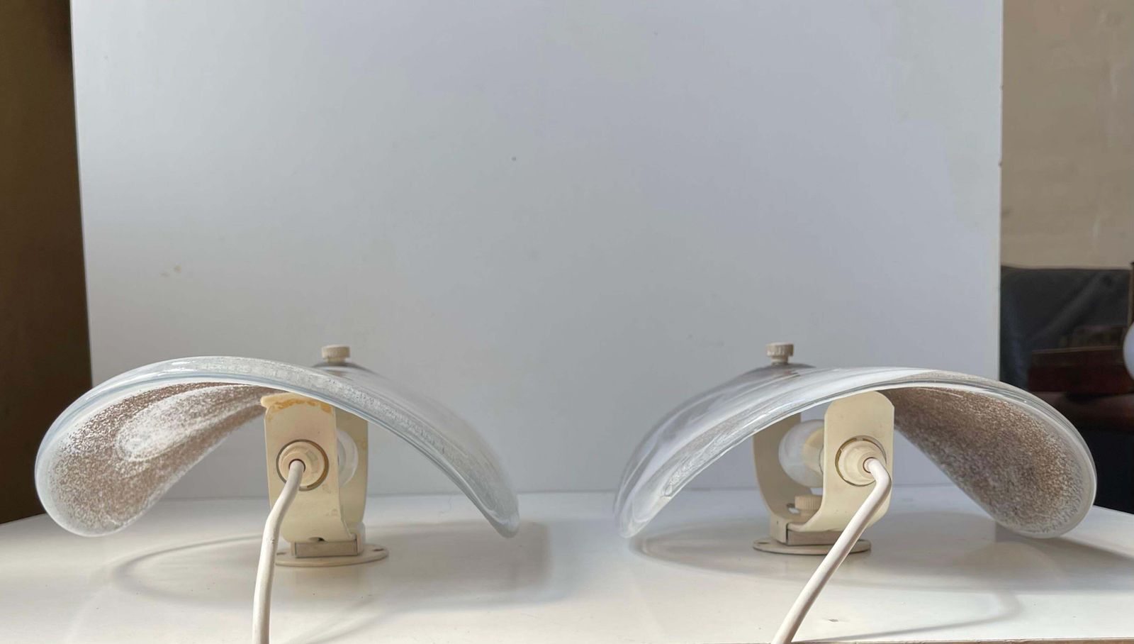 Danish Modern Art Glass Wall Sconces By Per Lütken For Holmegaard, 1970s photo Lighting