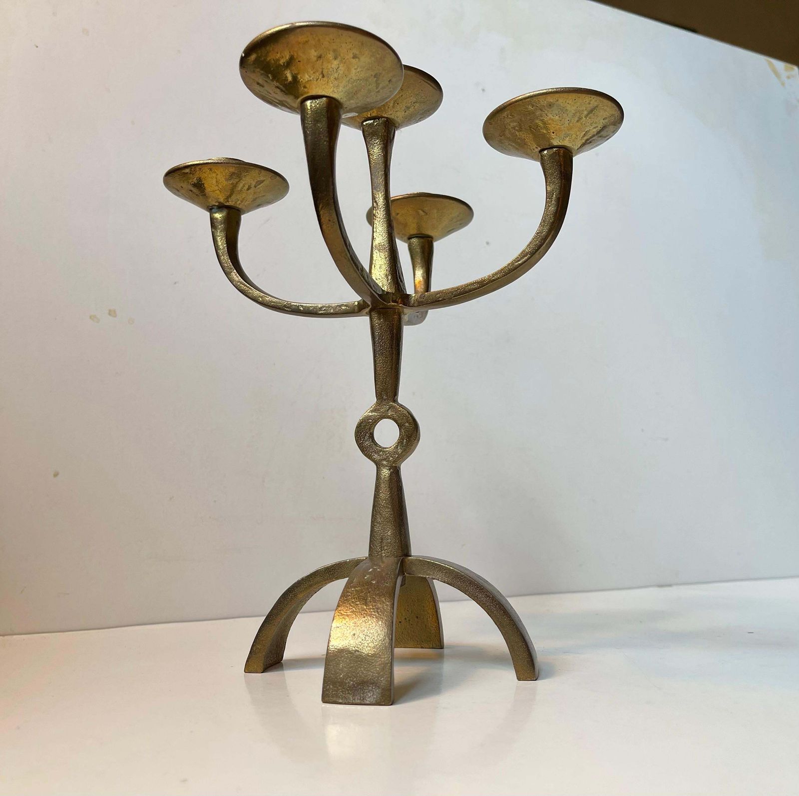 Sculptural Brutalist Bronze Candelabra From Ystad/Scandia, 1970s photo vinterior