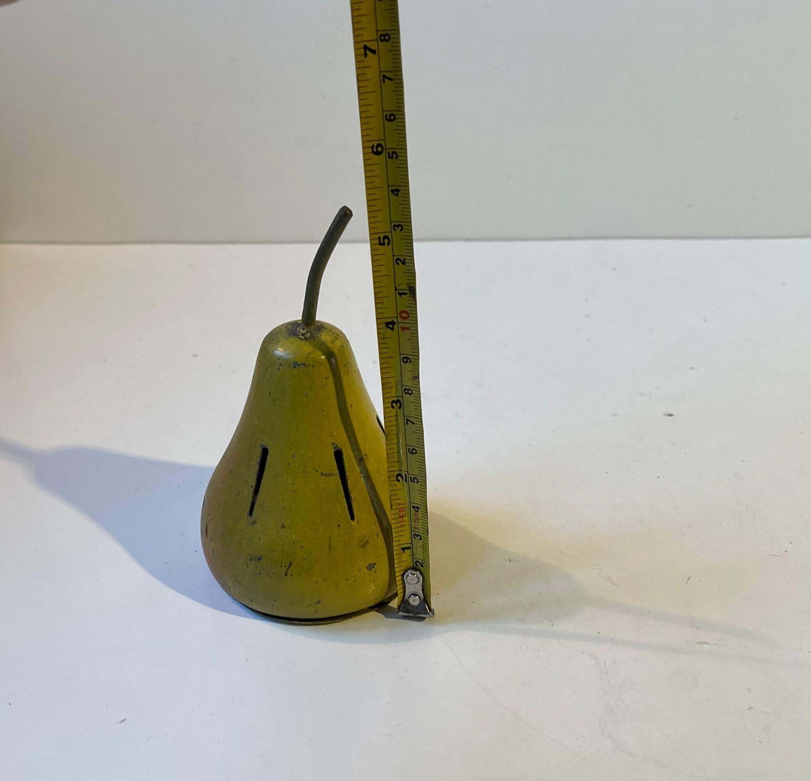 Bauhaus Era Pear Potpourri Jar In Lacquered Steel, 1920s photo vinterior