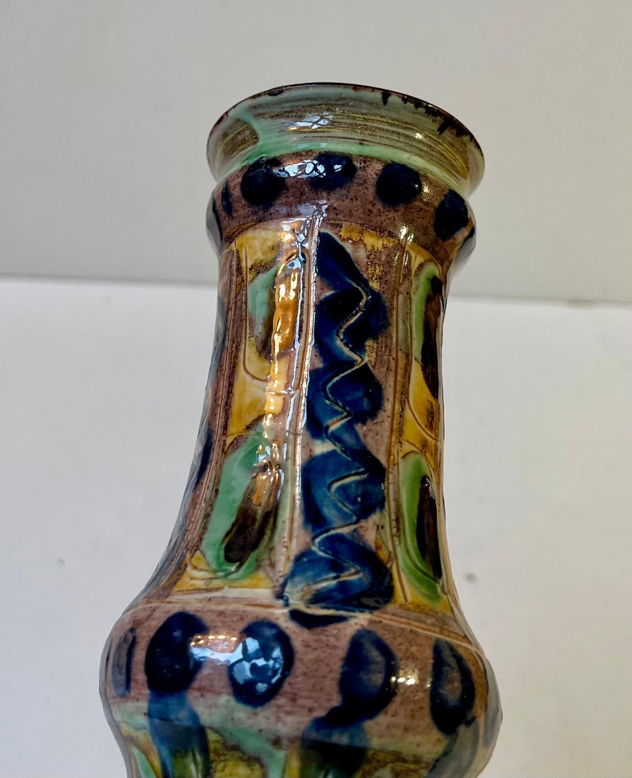 Vintage Naive Ceramic Vase By Jette Hellerøe, 1970s photo 201.0